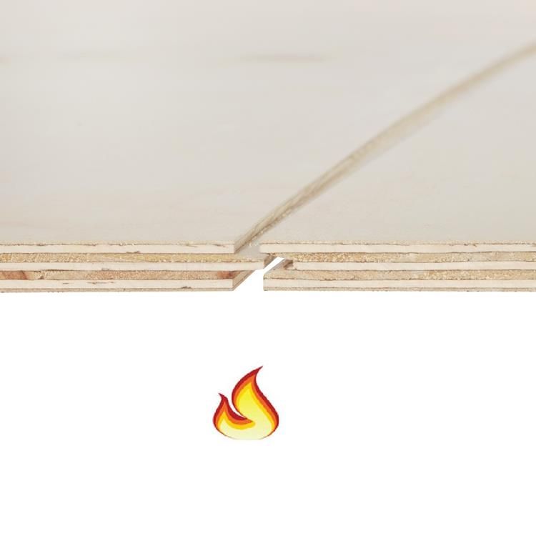 Fins vuren FR mes en groef  - brandvertragend 18 mm 244x122 cm